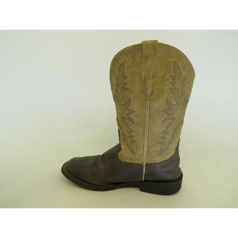 Roper Brand Brown Cowboy Western Boots Youth Size 3 M